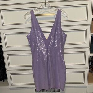 Runaway the Label Malibu purple Sequin V-neck Dress M